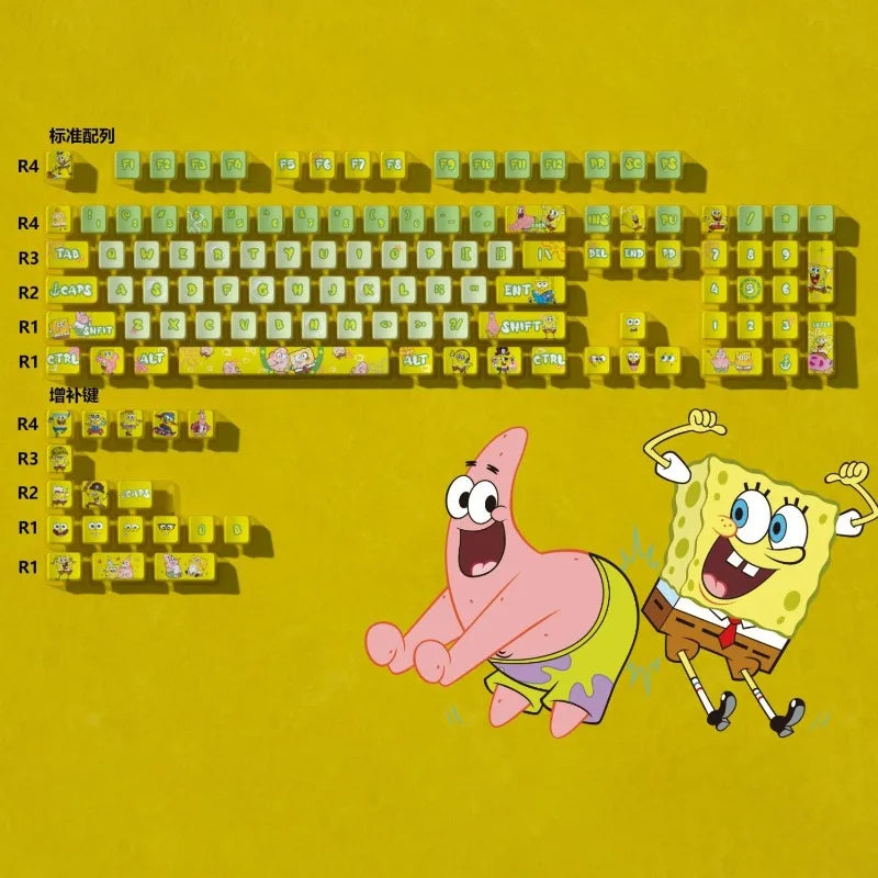 SpongeBob PBT Heat-Resistant Keycaps