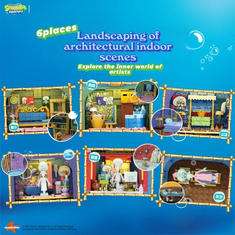 1655PCS SpongeBob SquarePants Squidward - Image 3