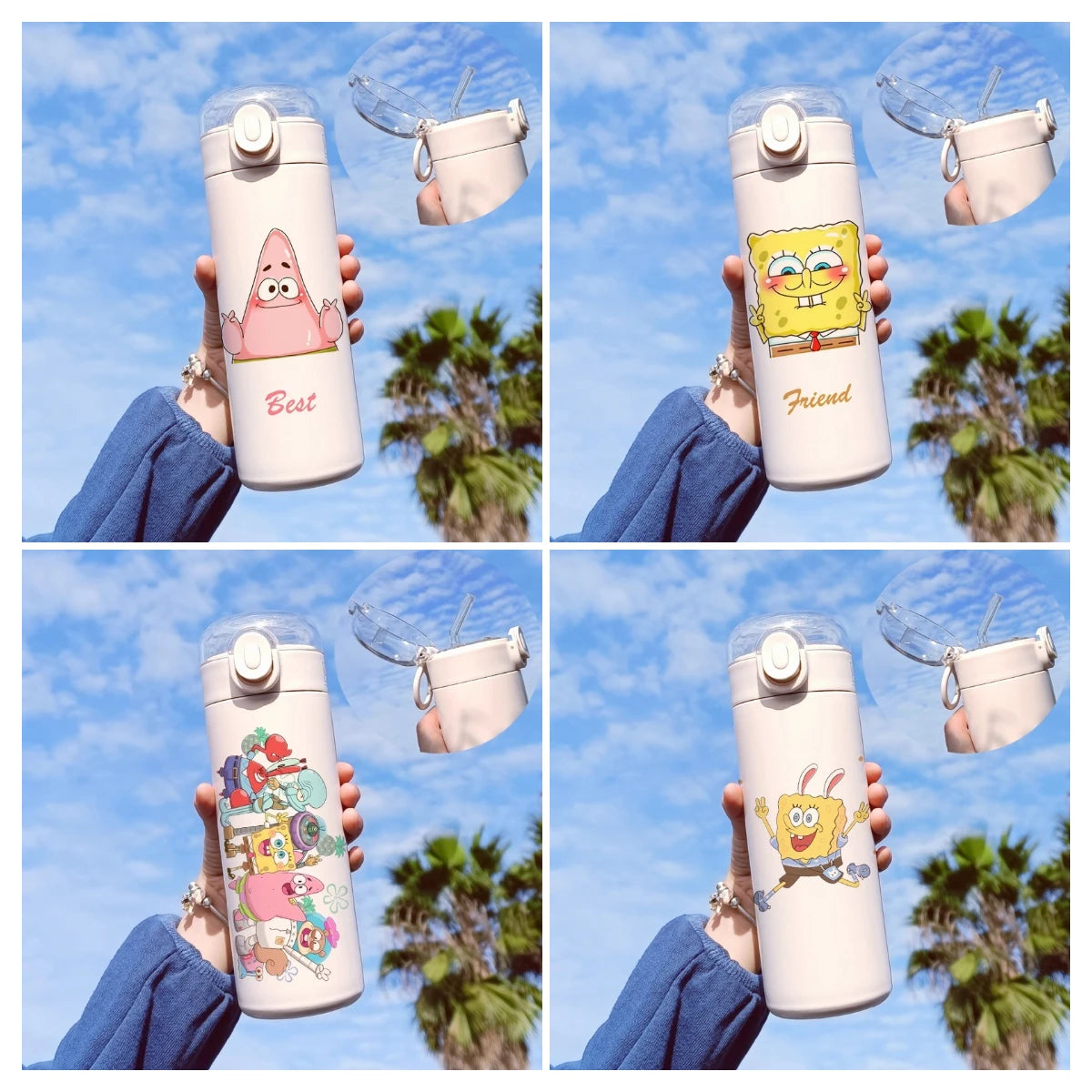 400ML SpongeBob Cartoon Insulated Cup