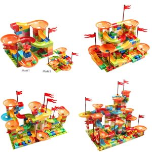 77–308PCS Sliding Rail Marble Run