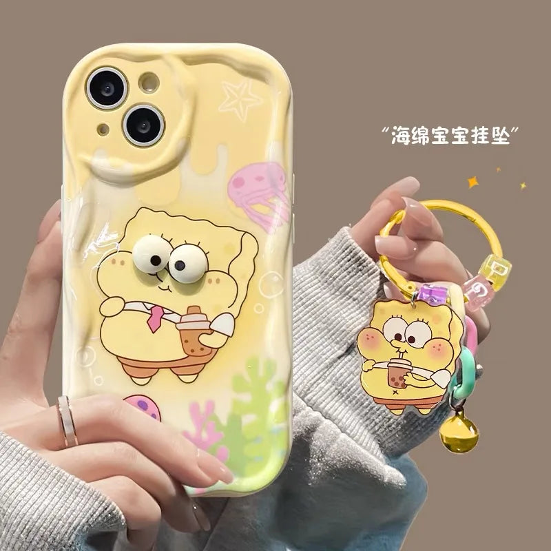 Xiaomi Soft Phone Case with 3D Eyes SpongeBob - Image 7