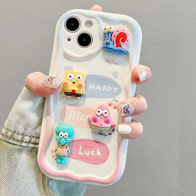 3D Patrick Star Toy Family TPU Soft Phone Case - Image 8