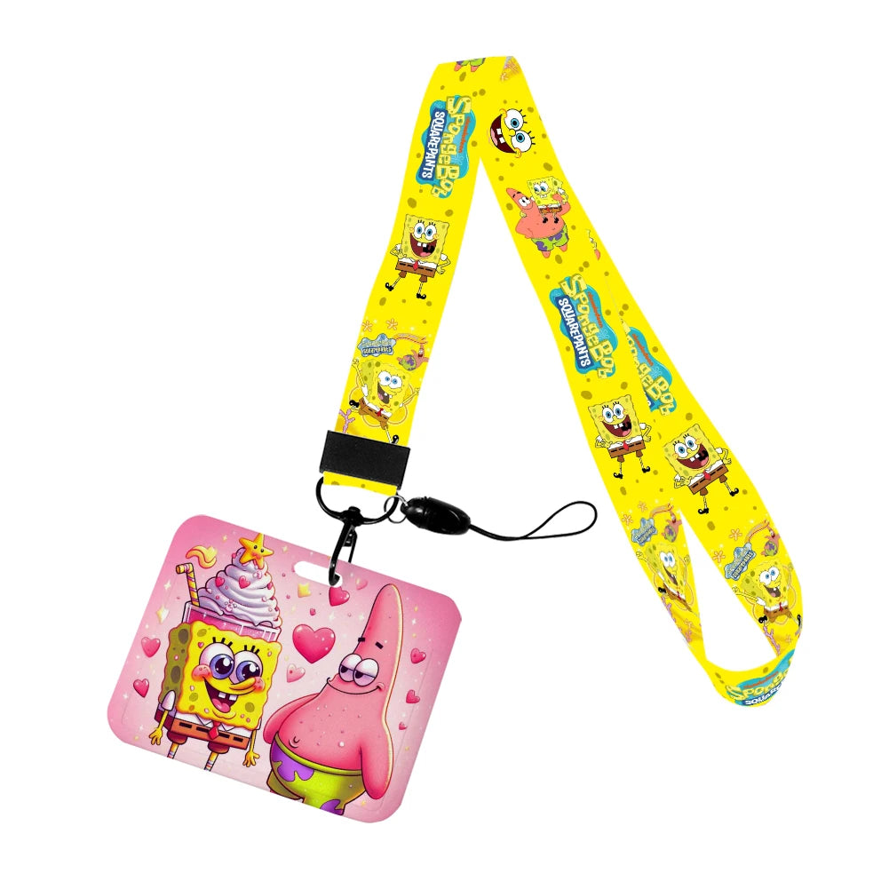 Cartoon SpongeBob ID Card Holder with Lanyard - Image 9
