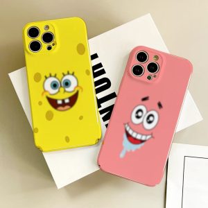 Funny S-SpongeBobs Cartoon Phone Case for iPhone