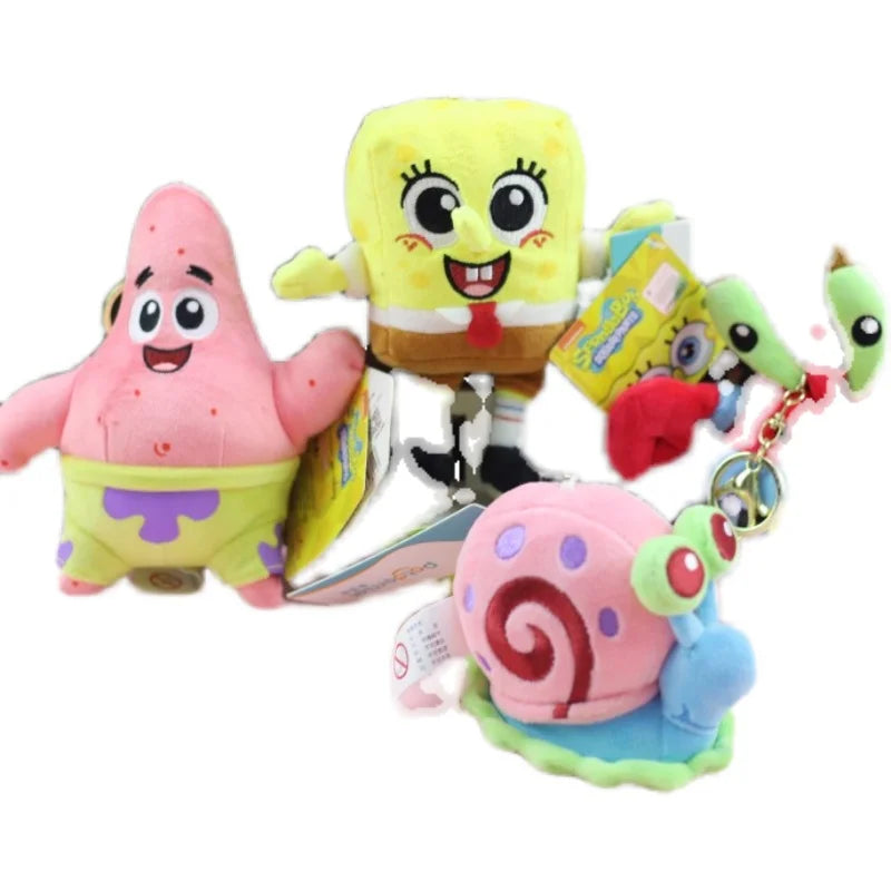 Anime SpongeBob SquarePants Plush Keychain Set - Image 3