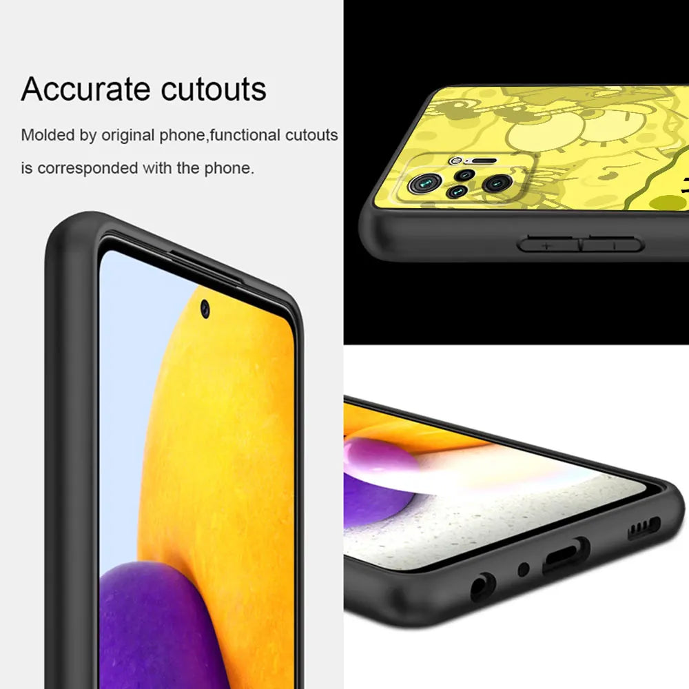 Black Cartoon Friend SpongeBobs Phone Case - Image 6