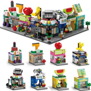16 Style Mini Street View Building Blocks