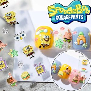 SpongeBob 5D Relief Nail Art Stickers