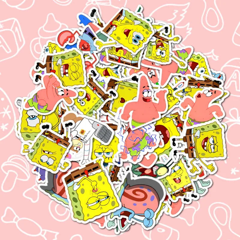 40PCS SpongeBob SquarePants Stickers Set - Image 2