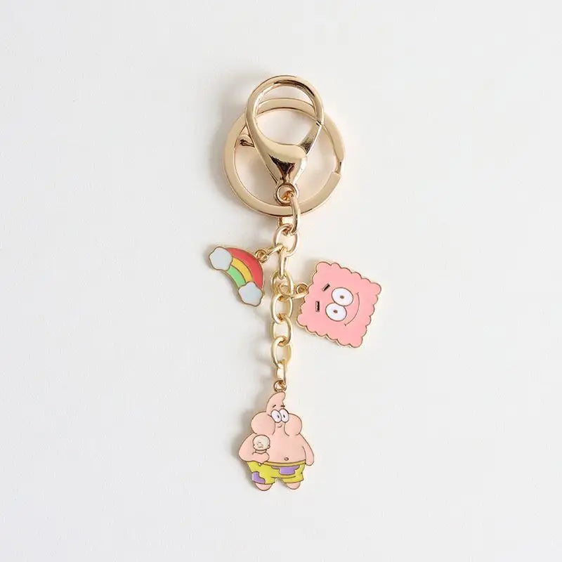 Anime Cartoon SpongeBob & Patrick Star Keychain - Image 4