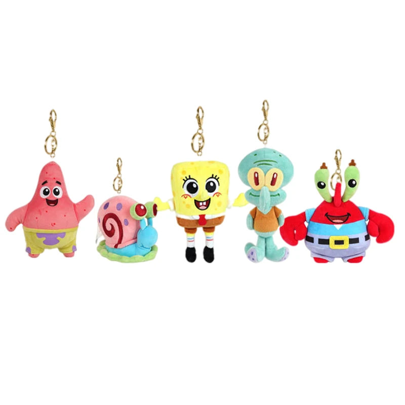 Anime SpongeBob SquarePants Plush Toy Pendant Keychain - Image 2